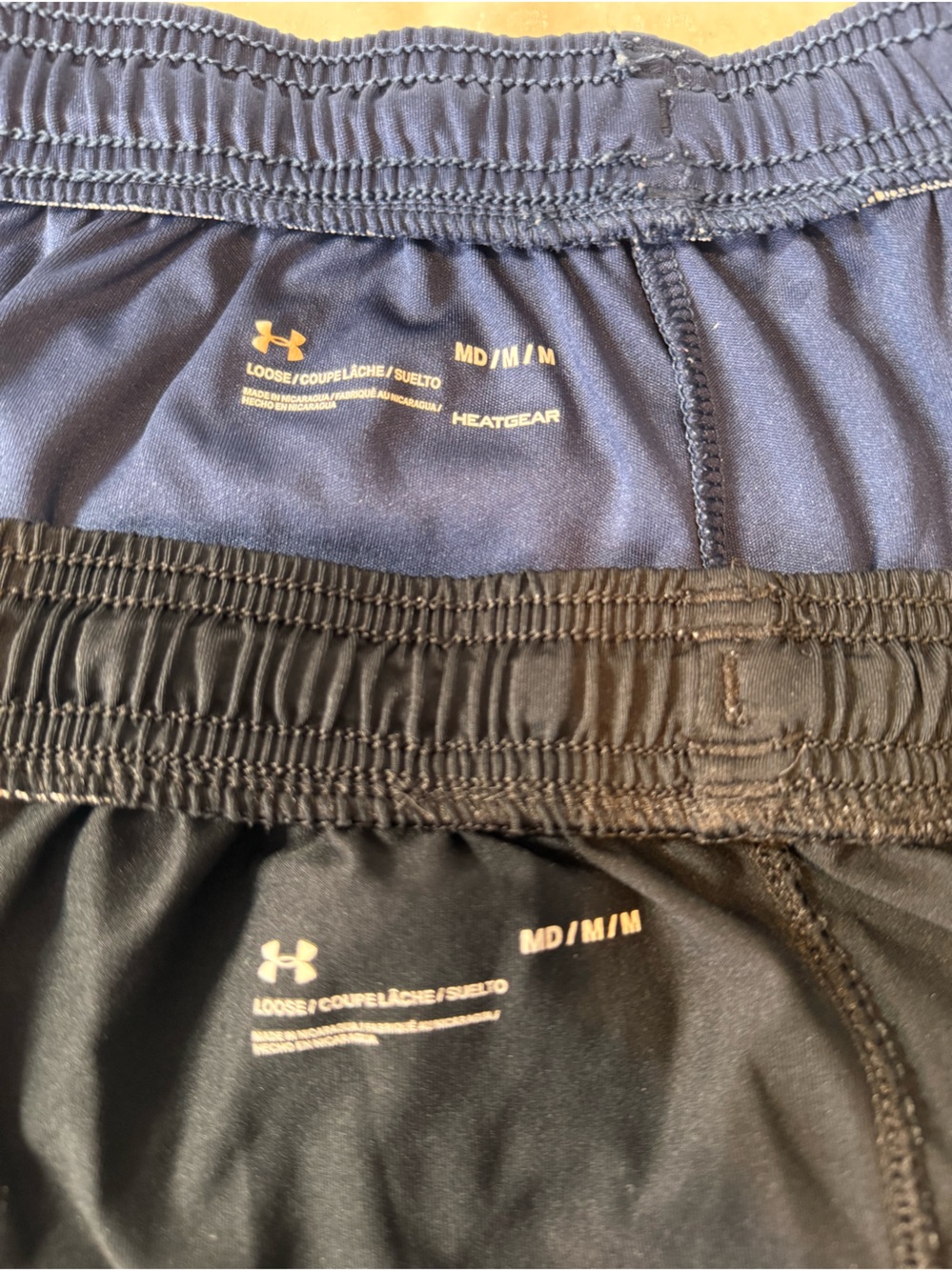 Under Armour Men's Athletic Shorts - Navy & Black Duo Size M - Picture 2 of 7